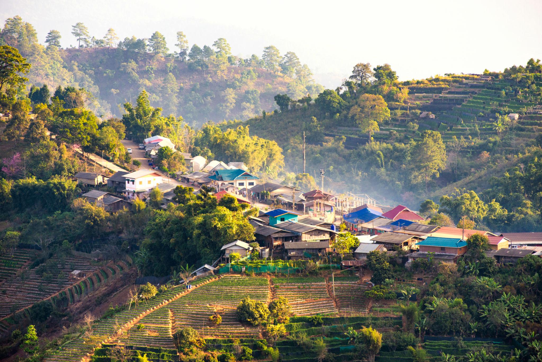 Hill tribe community Northern Thailand